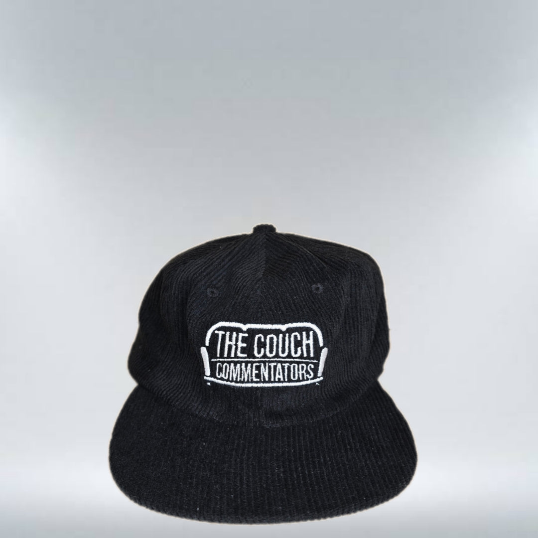 The Couch Commentators Corduroy Cap - Black